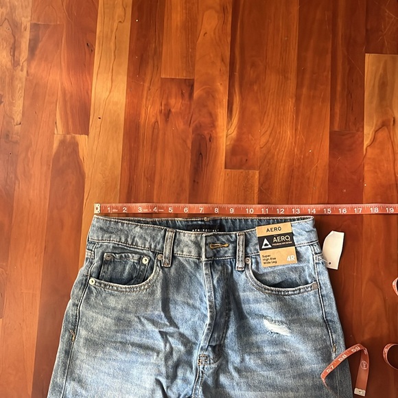 Aeropostale super high rise wide leg jeans size 4 - Picture 7 of 9